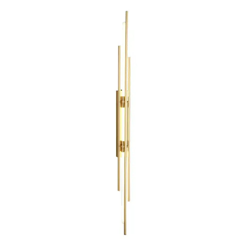 Minimalist copper wall sconce led light strip living room