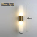 Modern gold acrylic cylinder wall lamp for bedroom