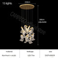 Modern white sculptural acrylic deluxe staircase chandelier living room