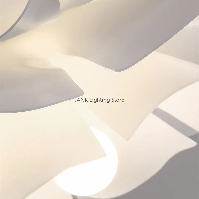 Elegant white lotus acrylic flower pendant light for dining room