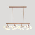 Modern rose gold branch island lighting fixture dining room