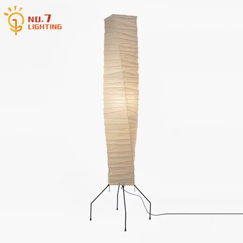 Noguchi floor lamp sculptural cream paper light for living room