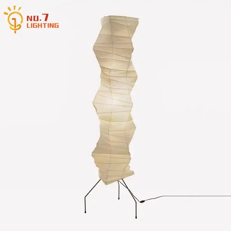 Noguchi floor lamp sculptural cream paper light for living room