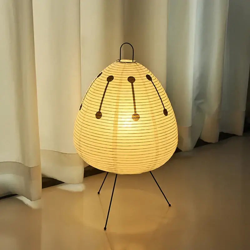 Japanese minimalist rice paper noguchi table lamp for bedroom decor