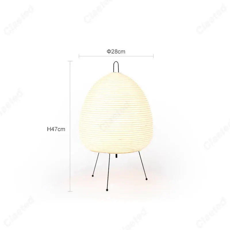 Japanese minimalist rice paper noguchi table lamp for bedroom decor