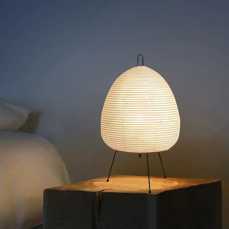 Japanese minimalist rice paper noguchi table lamp for bedroom decor