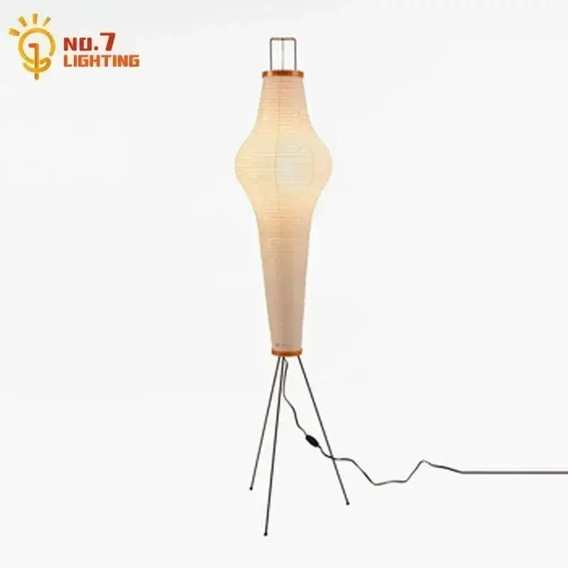 Geometric beige & black paper noguchi table lamp bedroom light