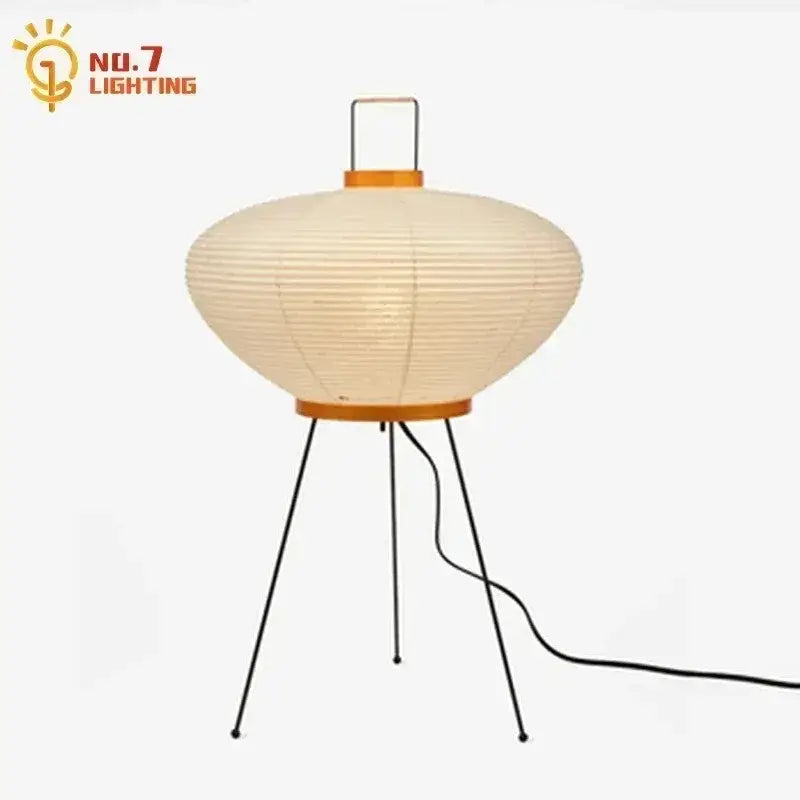 Geometric beige & black paper noguchi table lamp bedroom light