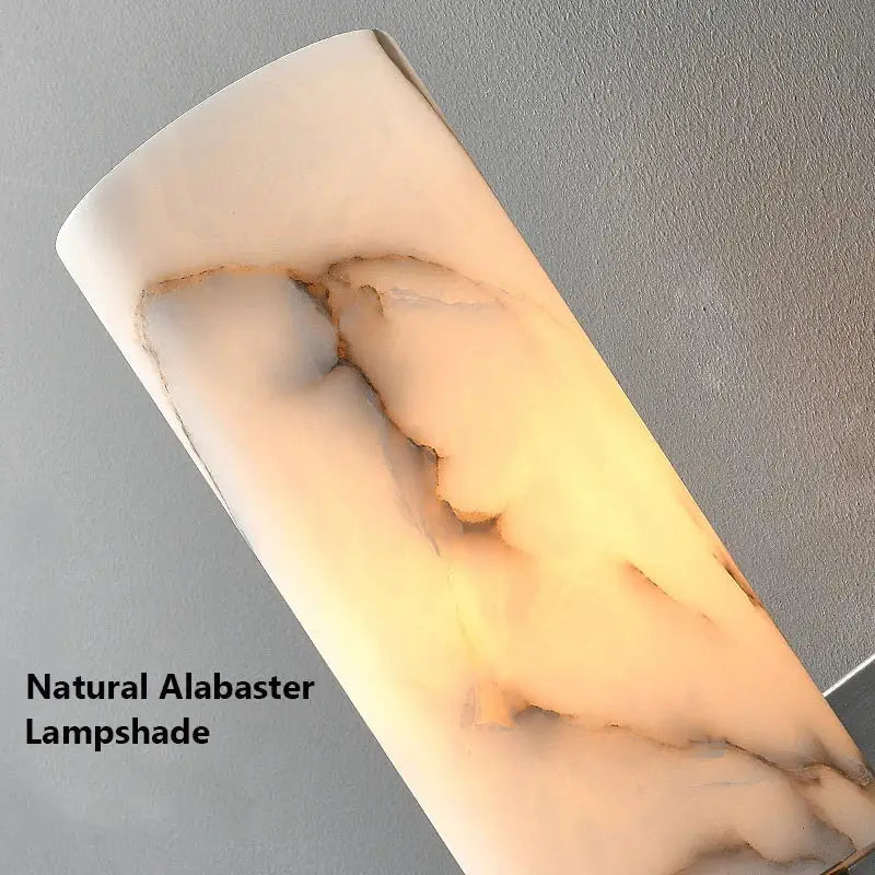 Elegant onyx and copper wall lamp for bedroom luxury marble sconce