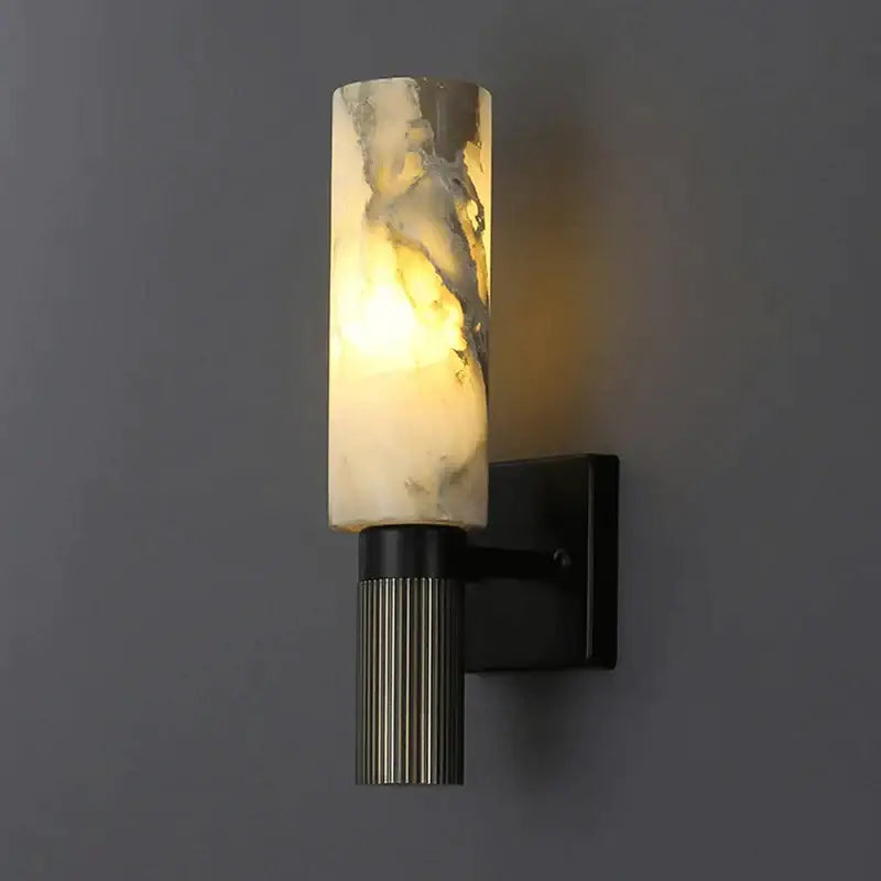 Luxury onyx and copper wall lamp bedroom sconce light