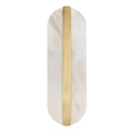 Modern brass alabaster oval marble wall lamp for living room