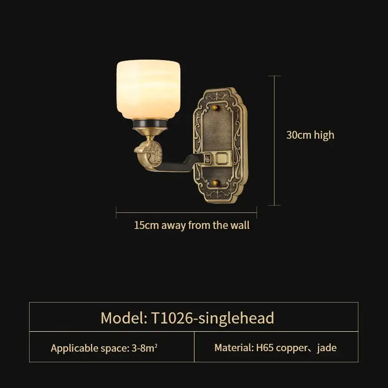 Branch design brass and frosted glass copper jade chandelier living room