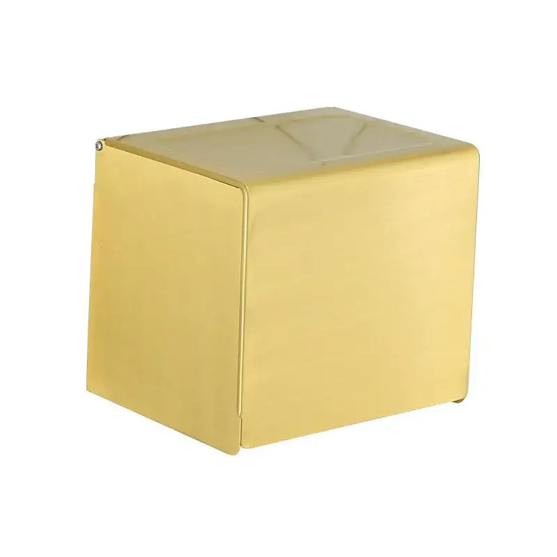 Modern brushed gold toilet paper holder with box bathroom storage