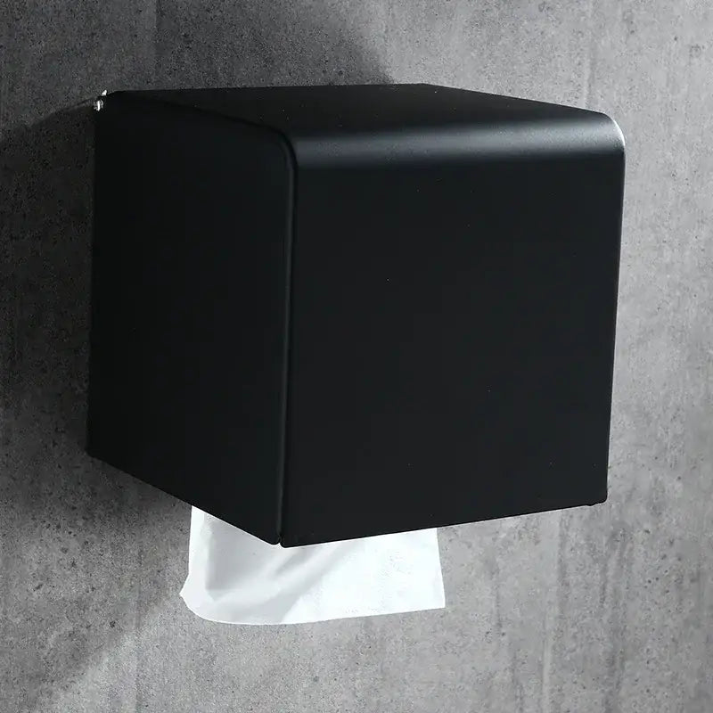 Modern brushed gold toilet paper holder with box bathroom storage