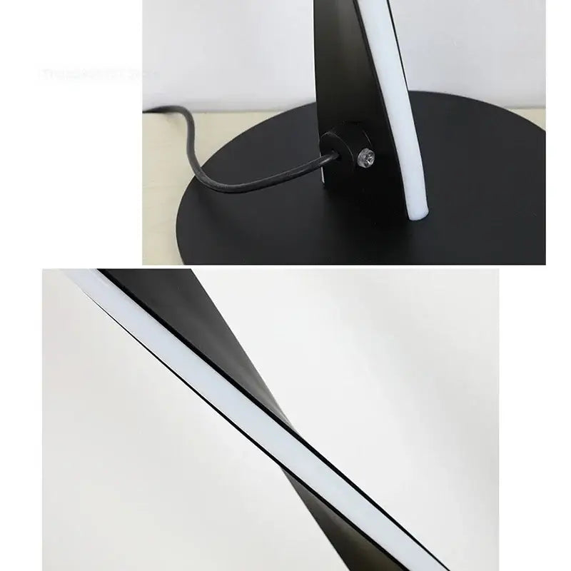 Modern golden twisted aluminum floor lamp living room led dimmable light