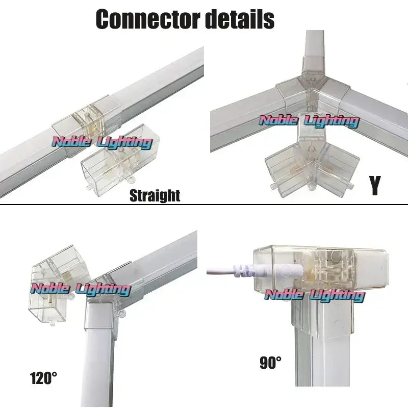 Modern white aluminum housing hexagon led light bar garage light