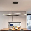 Modern aluminum leaf drop pendant – kitchen black & white light