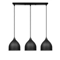 Modern matte black aluminum led pendant light kitchen teardrop shade