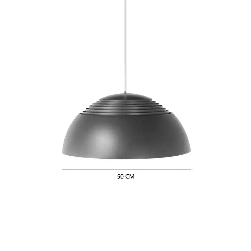 Minimalist white dome aluminum pendant lamp for dining room kitchen