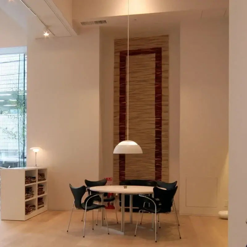 Minimalist white dome aluminum pendant lamp for dining room kitchen