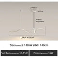 Modern black & white aluminum pendant light for dining room