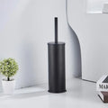 Matte black aluminum toilet brush holder set bathroom hardware