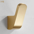 Minimalist brushed gold robe hook set for bathroom and kitchen