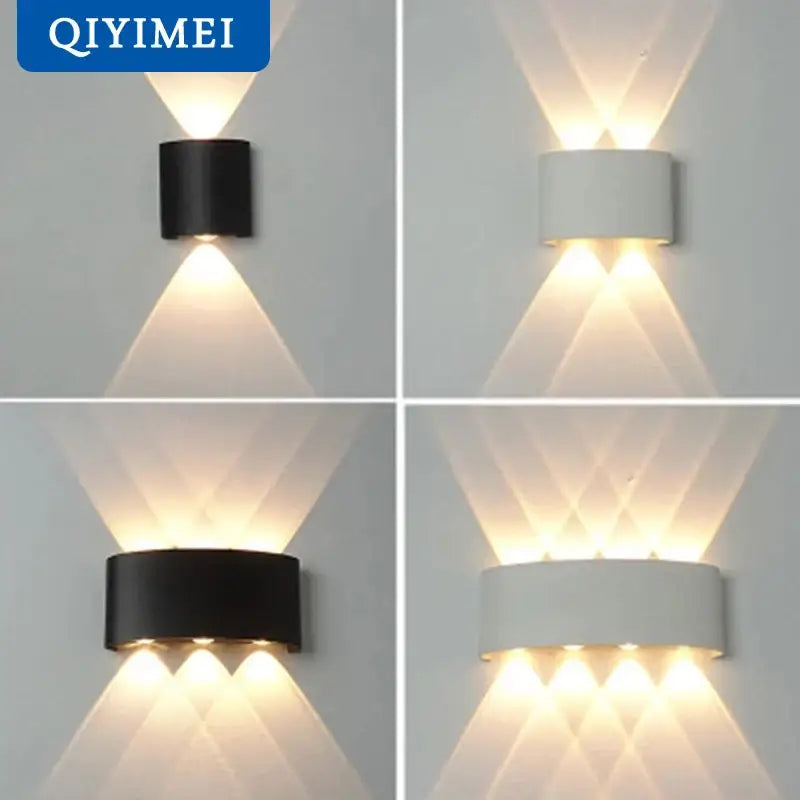 Modern black & white aluminum wall lamps – living room sconces