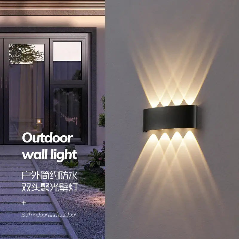 Modern black & white aluminum wall lamps – living room sconces