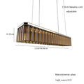 Modern bronze amber glass ceiling chandelier for dining room