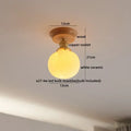 Modern amber glass led ceiling lights for dining room with wood mount