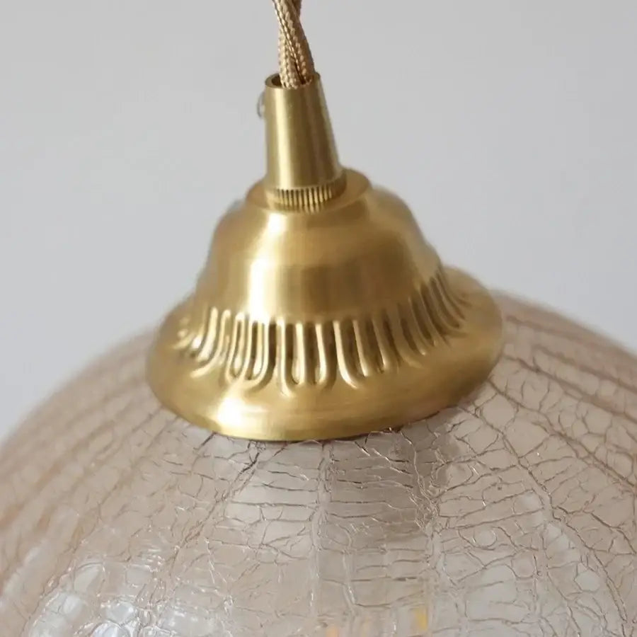 Antique brass and amber glass led wall sconce for bedroom