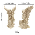 White and gold resin angel figurine living room collectible statue