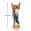 White and green angel god statue – living room religious decor