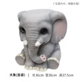Gray baby elephant resin sculpture footstool seat living room decor