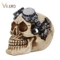 Steampunk cracked animal skull head punk decor for bar or living room
