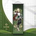 Vibrant genshin impact anime poster set gold ornate bedroom wall art