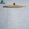 Antique brass square rainfall shower head bathroom fixture