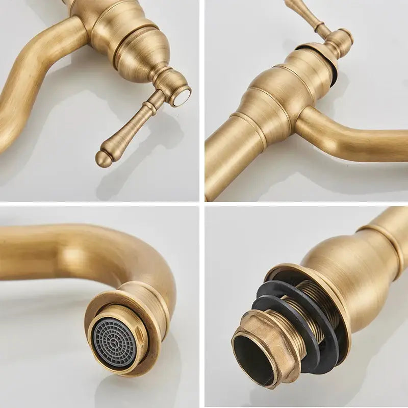 Antique brass single handle basin faucet bathroom sink mixer tap