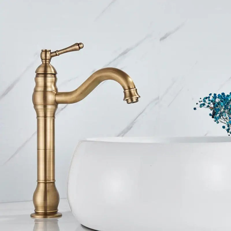 Antique brass single handle basin faucet bathroom sink mixer tap