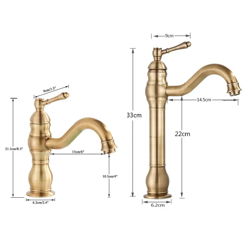 Antique brass single handle basin faucet bathroom sink mixer tap