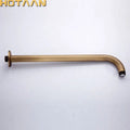 Antique brass curved shower arm bathroom tub wall mount