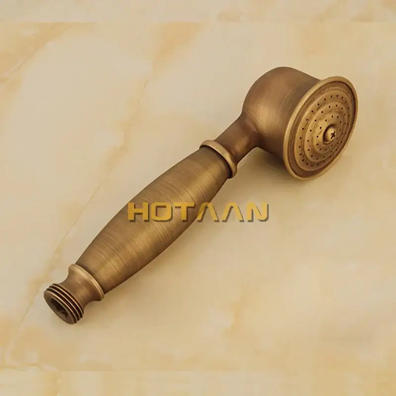 Antique brass ornate hand held shower head kit for bathroom