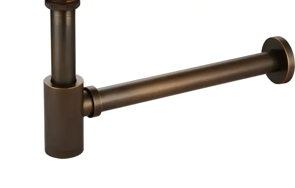 Modern antique brass bathroom sink drain kit with white seals