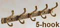 Antique brass robe hook ornate wall mount bathroom towel holder