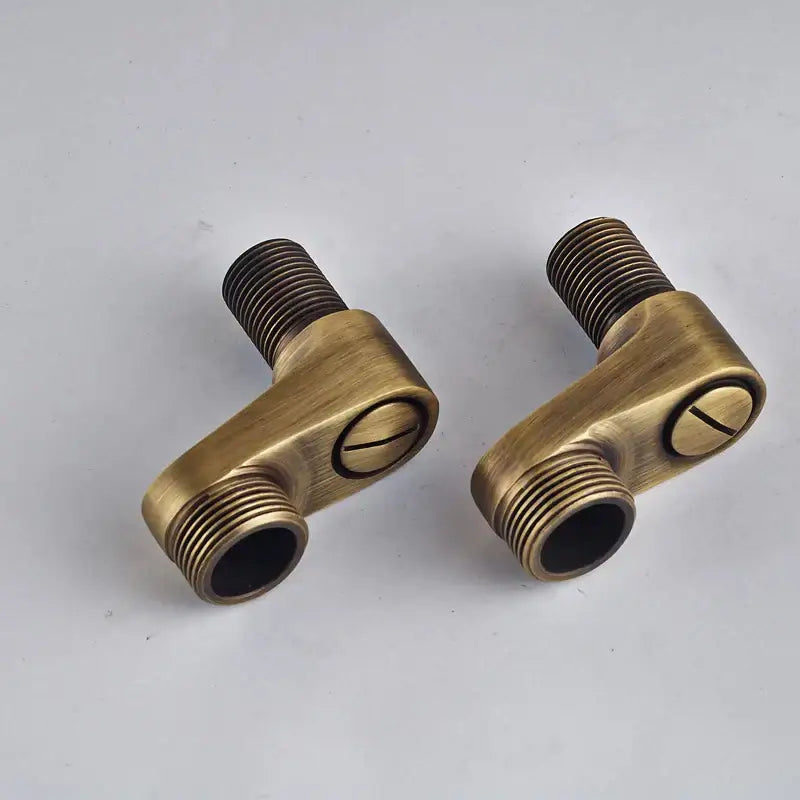 Antique brass shower faucet set with handheld sprayer bathroom rainhead