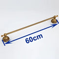 Antique brass ornate scrollwork single bar towel holder bathroom rack