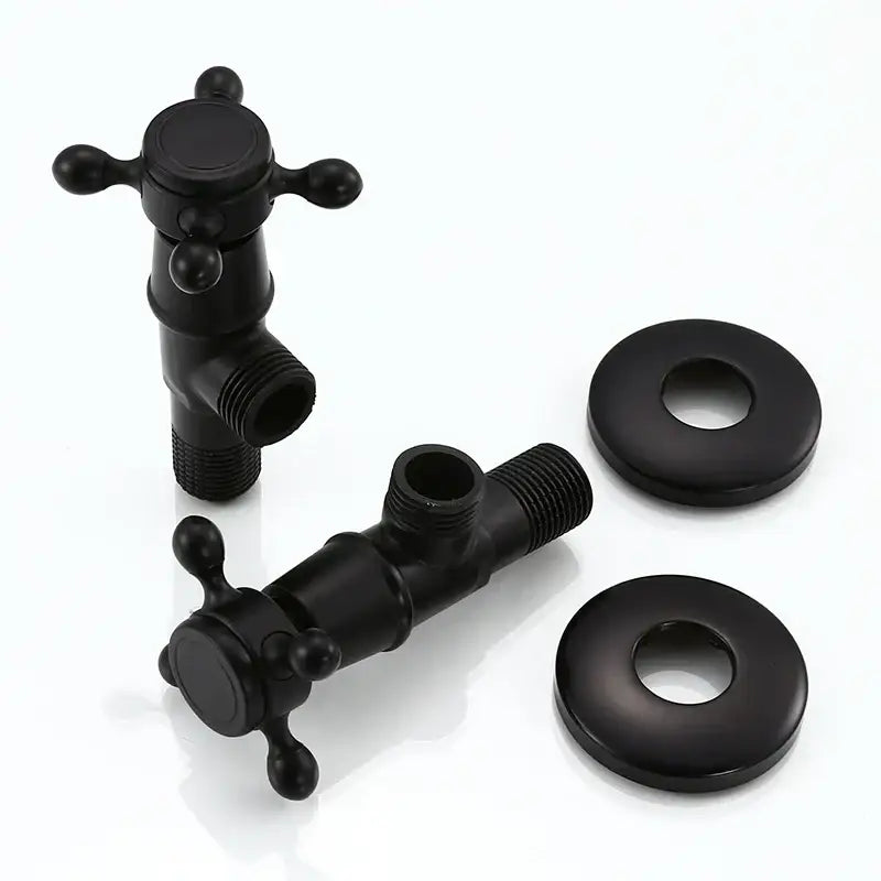 Antique brass triangle valve matte black toilet faucet bathroom part