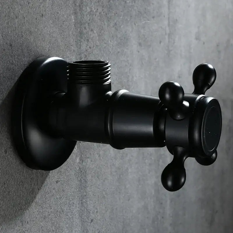 Antique brass triangle valve matte black toilet faucet bathroom part