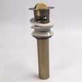 Engraved antique brass vessel sink drain bathroom accessory